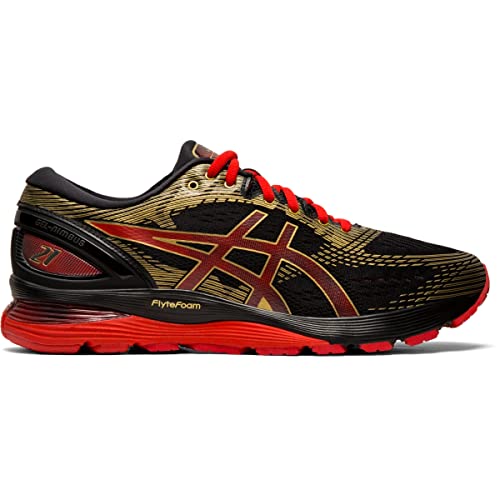 ASICS Gel - Nimbus 21 - Men's Black/Classic Red Shoe Deals Outlet