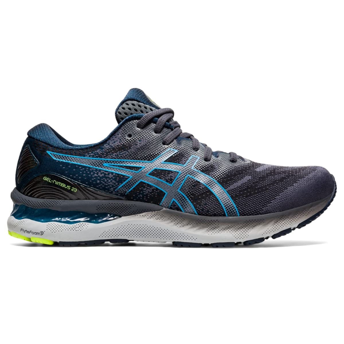 ASICS Gel Nimbus 23 - Men's Carrier Grey/Digital Aqua Shoe Deals Outlet
