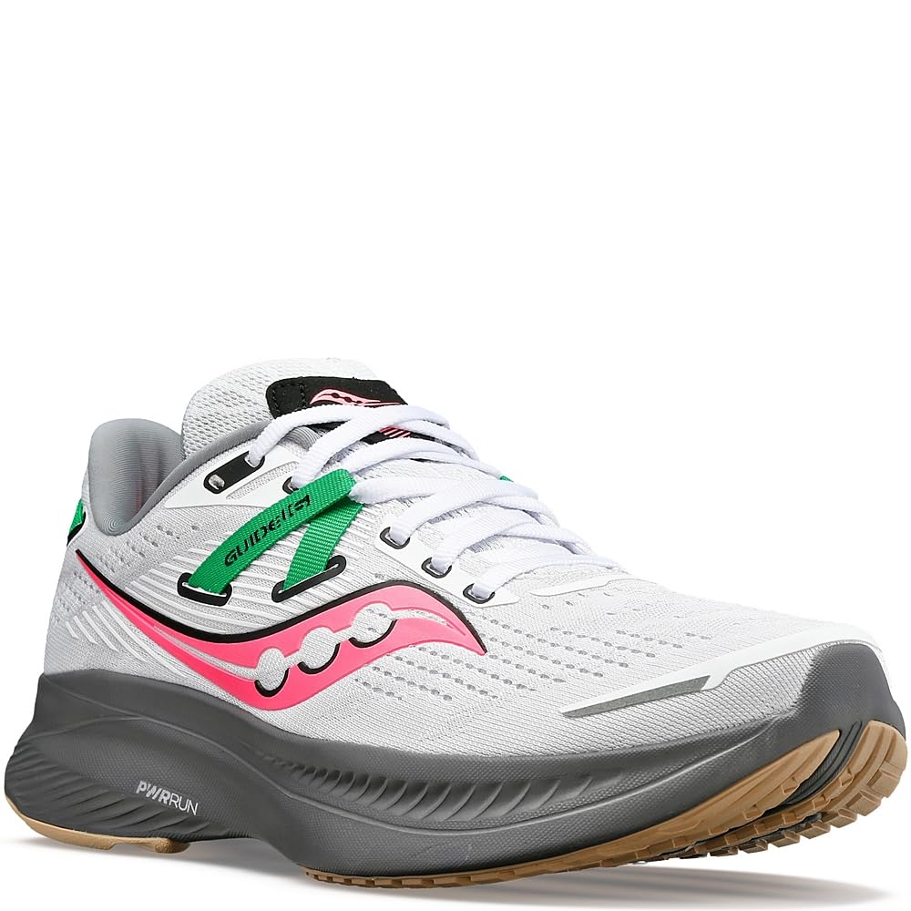 Saucony Guide 16 - Women's White/Gravel Shoe Deals Outlet
