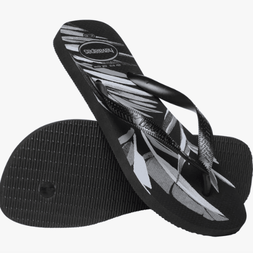 Havaianas Slim Sandals White / Black Men's 9/10 / Women's 11/12 M 7893249248776 Shoe Deals Outlet