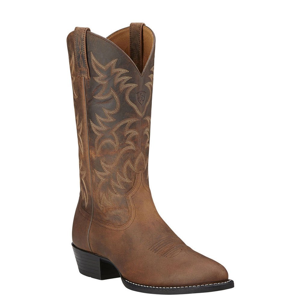 Ariat Heritage Western Cowboy R - Toe Boots - Men's Brown Shoe Deals Outlet