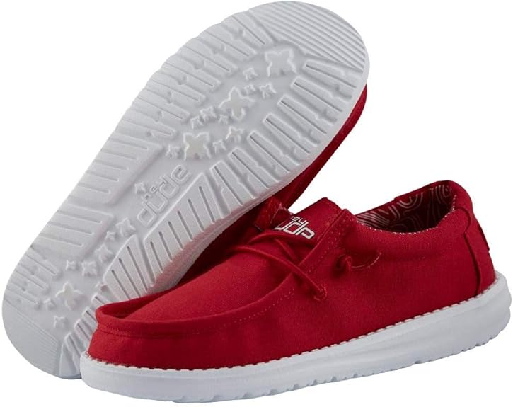Hey Dude Wally Youth Red 3 8057960750720 Shoe Deals Outlet