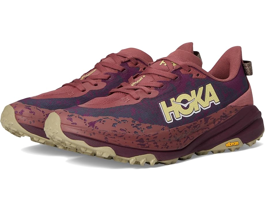 Hoka Speedgoat 6 Rouge / Black Cherry 7 B 198605139222 Shoe Deals Outlet