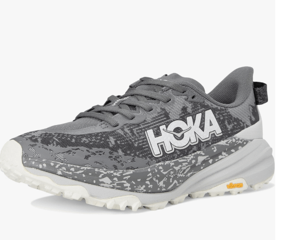 Hoka Speedgoat 6 Satellite Grey / Stardust 9 B 197634616834 Shoe Deals Outlet