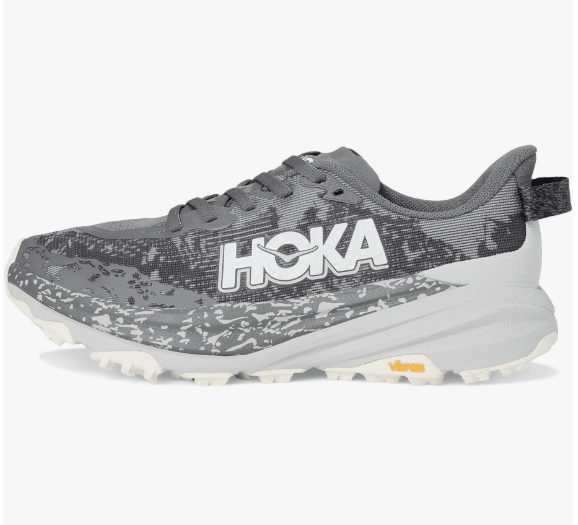 Hoka Speedgoat 6 Satellite Grey / Stardust 9 B 197634616834 Shoe Deals Outlet