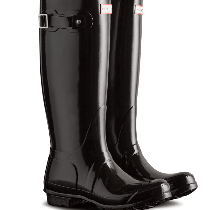 Hunter Original Tall Gloss Rain Boots Black 6 M 5013441353241 Shoe Deals Outlet