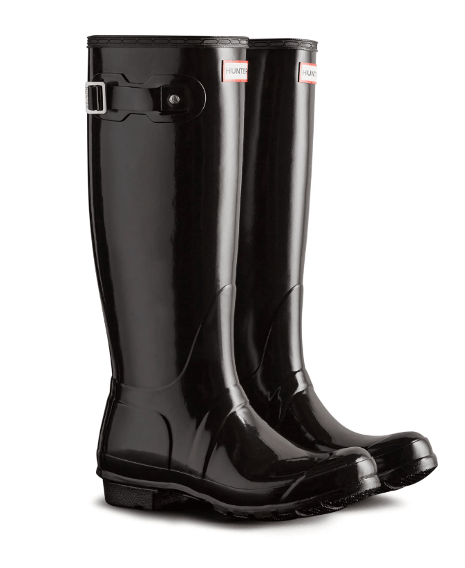 Hunter Original Tall Gloss Rain Boots Black 6 M 5013441353241 Shoe Deals Outlet