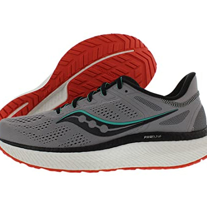 Saucony Hurricane 23 Running Shoe - Men's Alloy/Scarlet Shoe Deals Outlet