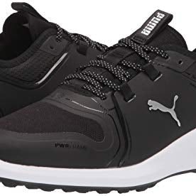 PUMA Ignite Fasten8 Pro Golf Shoe - Men's Black/Silver/White Shoe Deals Outlet