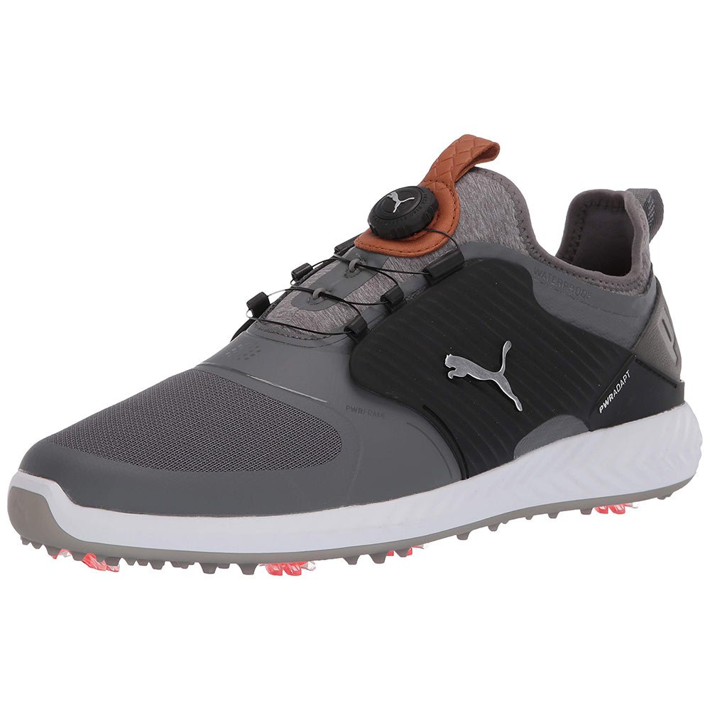 PUMA Ignite Pwradapt Caged Golf - Men's Quiet Shade - bronze - puma Black Shoe Deals Outlet