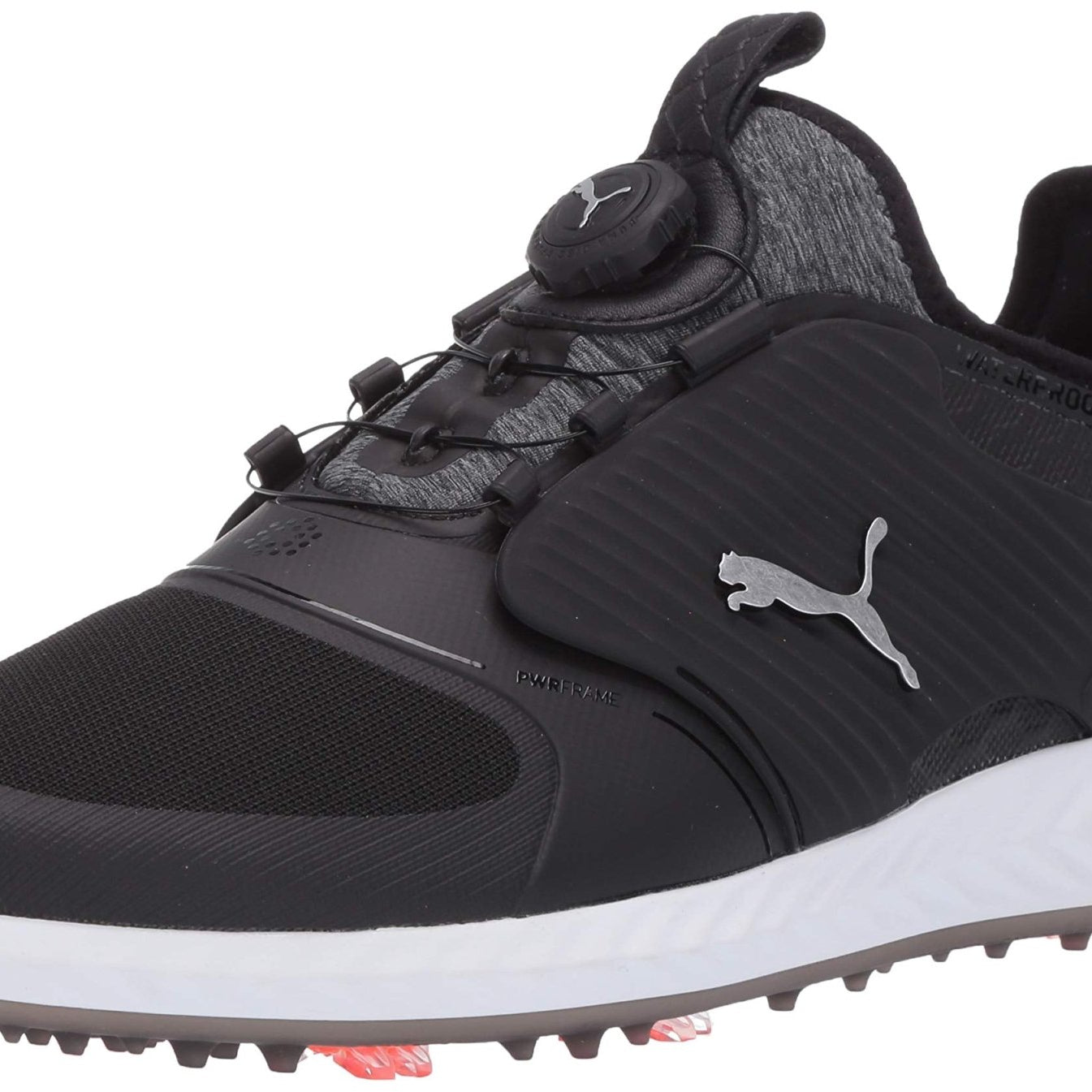 PUMA Ignite PWRADAPT Caged Golf Shoes - Men's Black/Silver/Black Shoe Deals Outlet