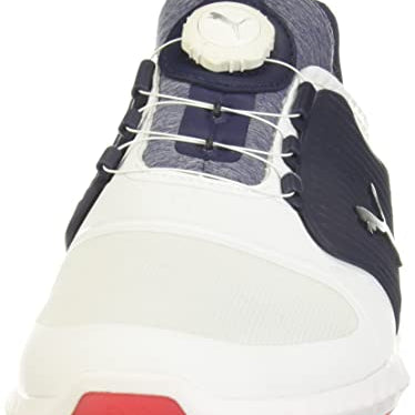 PUMA Ignite PWRADAPT Caged Golf Shoes - Men's White/Silver/Peacoat Shoe Deals Outlet