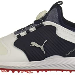 PUMA Ignite PWRADAPT Caged Golf Shoes - Men's White/Silver/Peacoat Shoe Deals Outlet