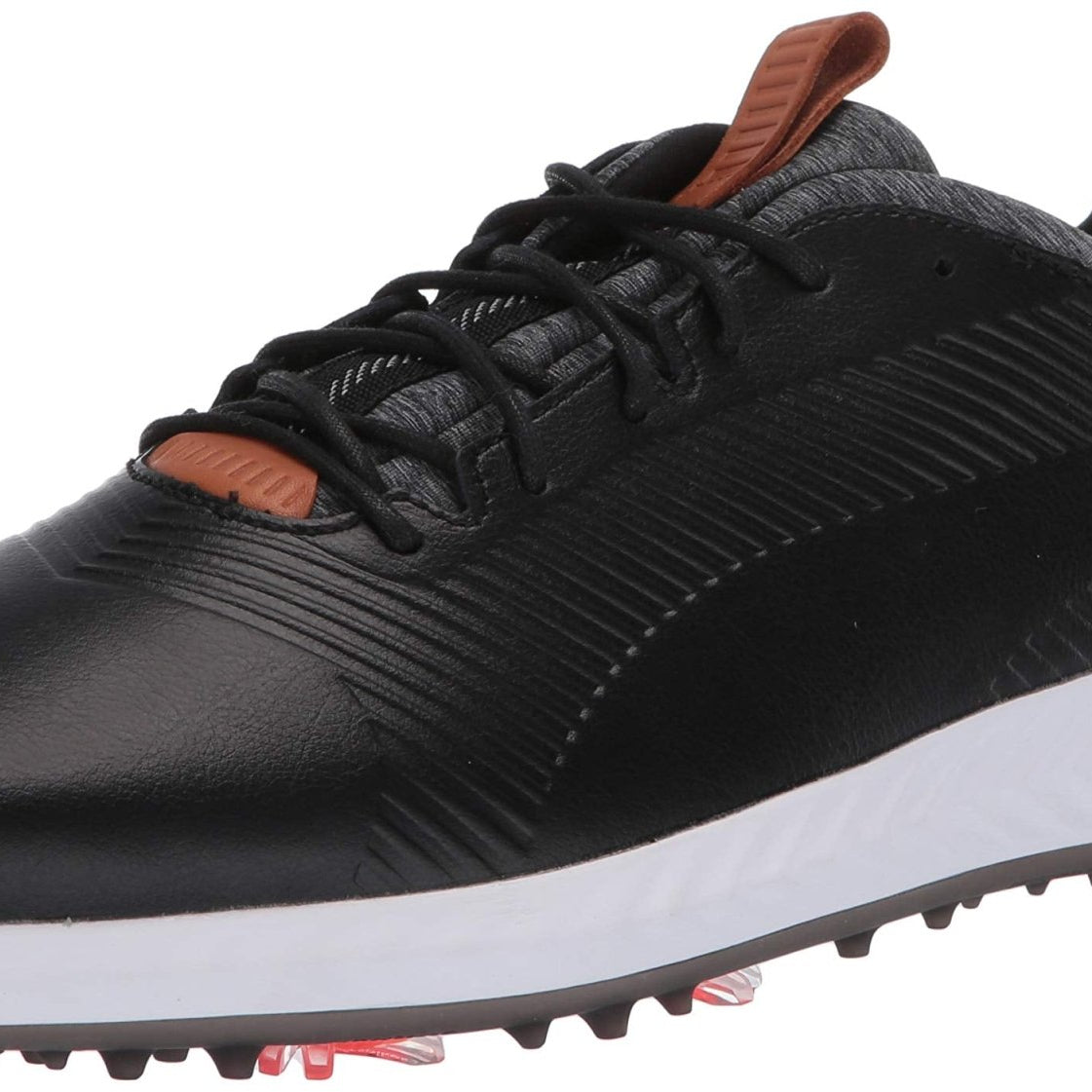 PUMA Ignite PWRADAPT Leather 2.0 Golf Shoes - Men's Black Shoe Deals Outlet