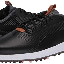 PUMA Ignite PWRADAPT Leather 2.0 Golf Shoes - Men's Black Shoe Deals Outlet