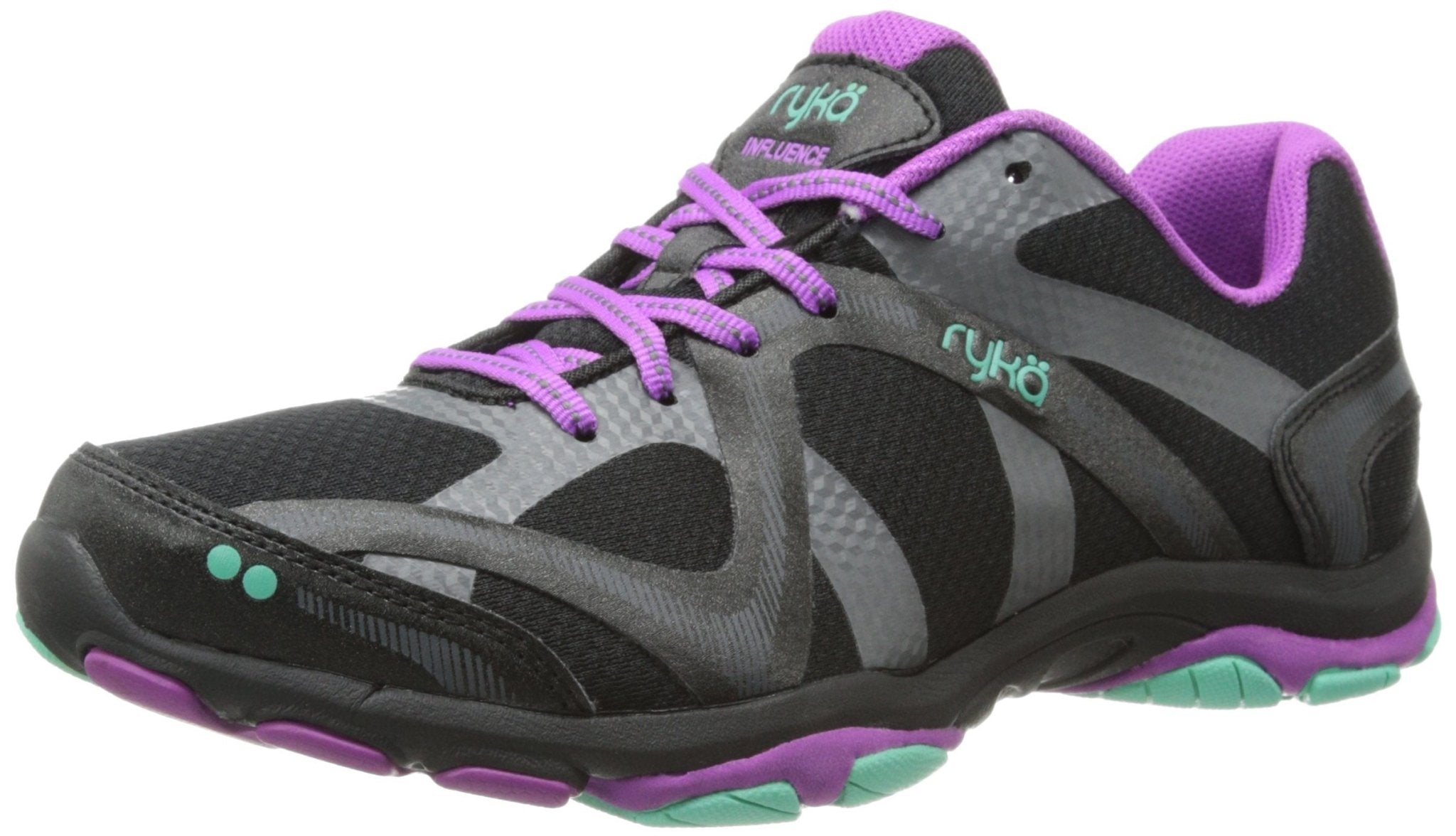 Ryka Influence - Women's Black/Sugar Plum/Vivid Aqua Shoe Deals Outlet