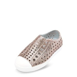 Native Shoes Kids Jefferson Bling - Kids Metal Bling/Shell White Shoe Deals Outlet