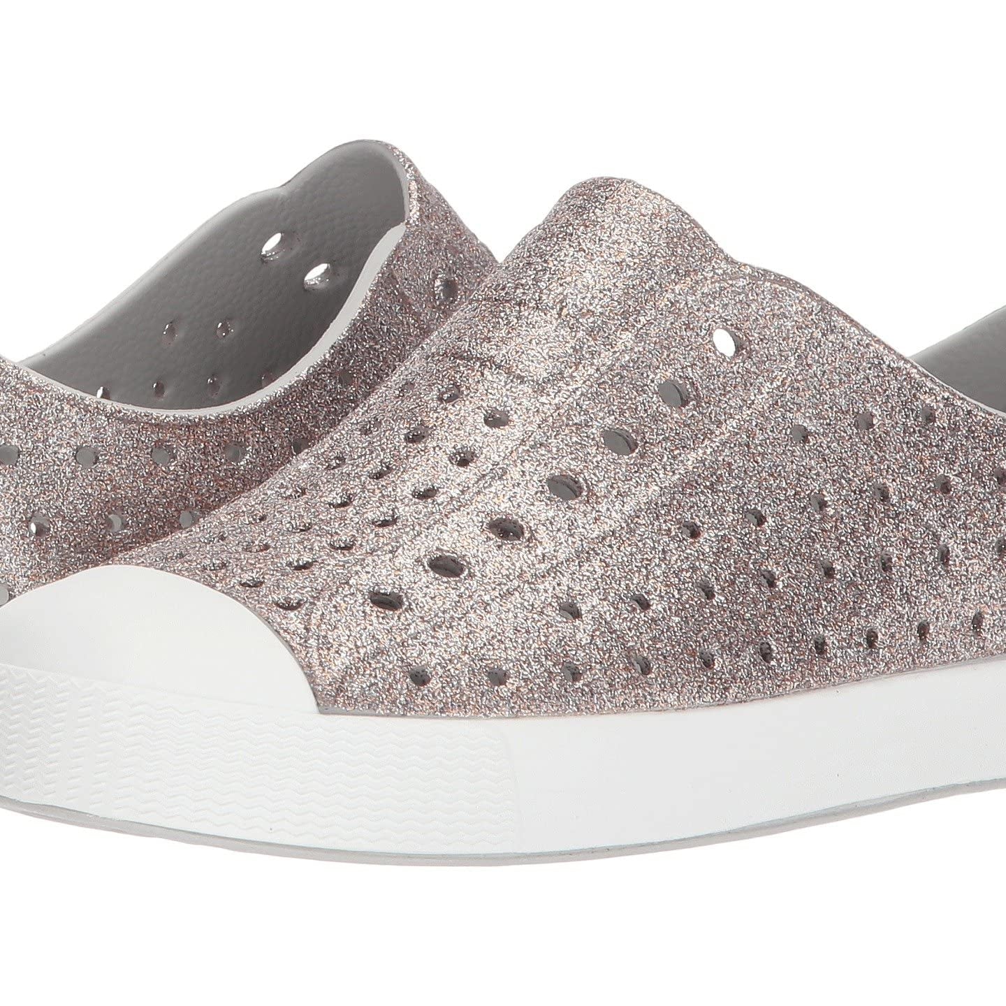 Native Shoes Kids Jefferson Bling - Kids Metal Bling/Shell White Shoe Deals Outlet