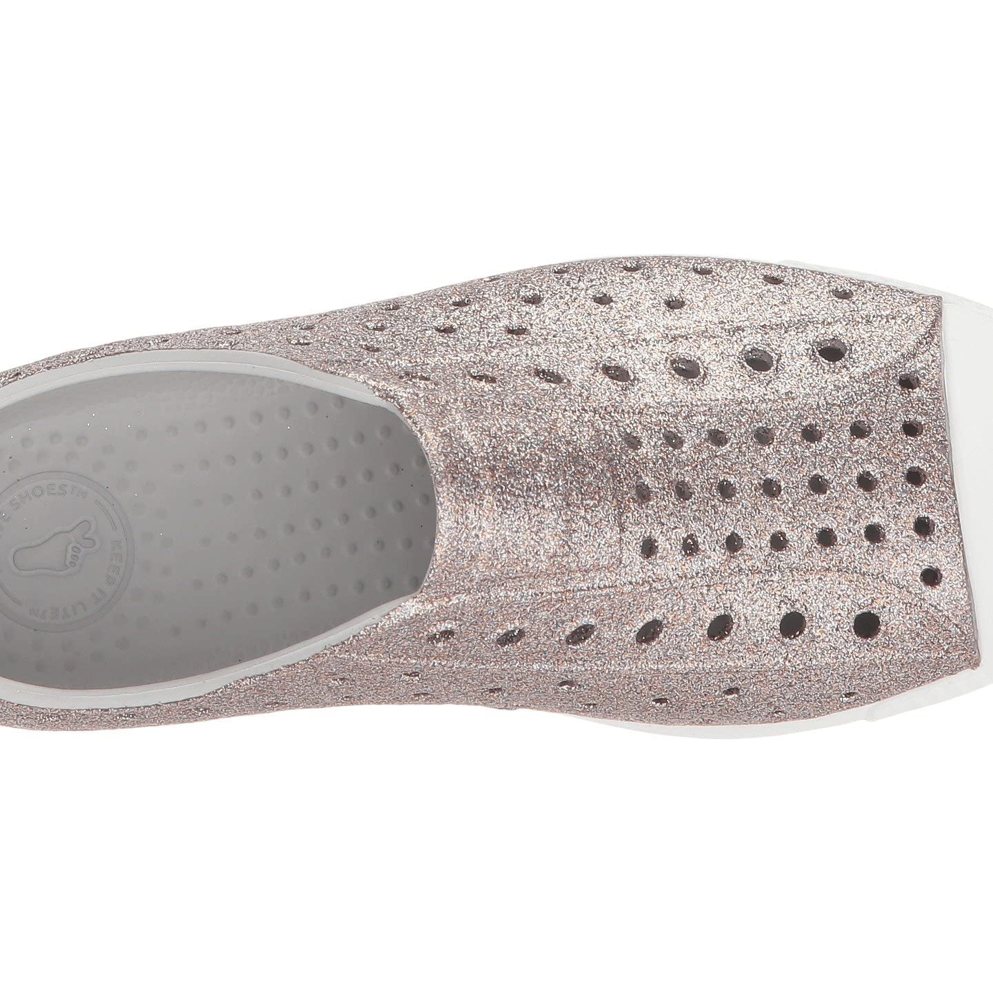 Native Shoes Kids Jefferson Bling - Kids Metal Bling/Shell White Shoe Deals Outlet