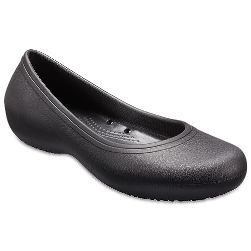 Crocs Kadee ll Work Flat - Women's Black/Black Shoe Deals Outlet
