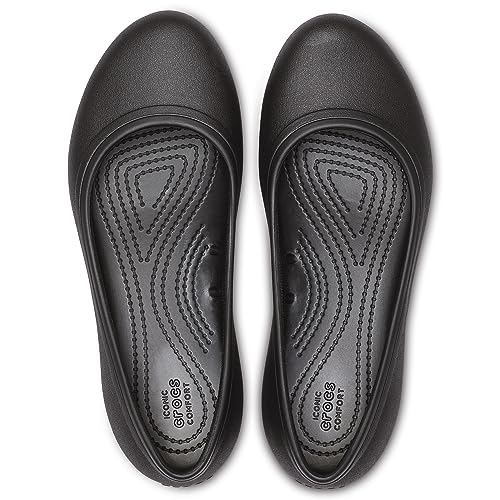 Crocs Kadee ll Work Flat - Women's Black/Black Shoe Deals Outlet