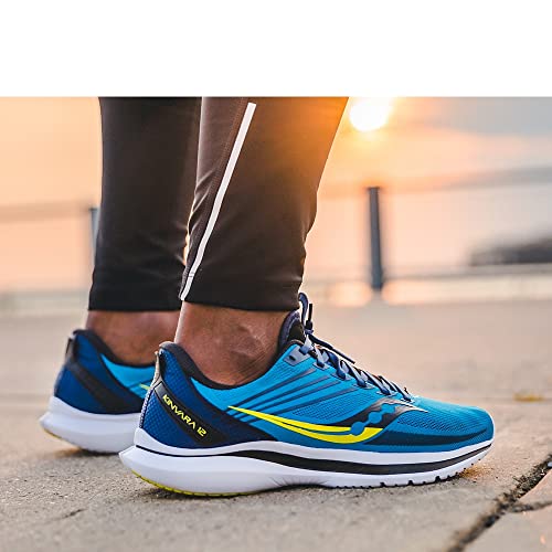 Saucony Kinvara 12 - Men's Blue/Citrus Shoe Deals Outlet