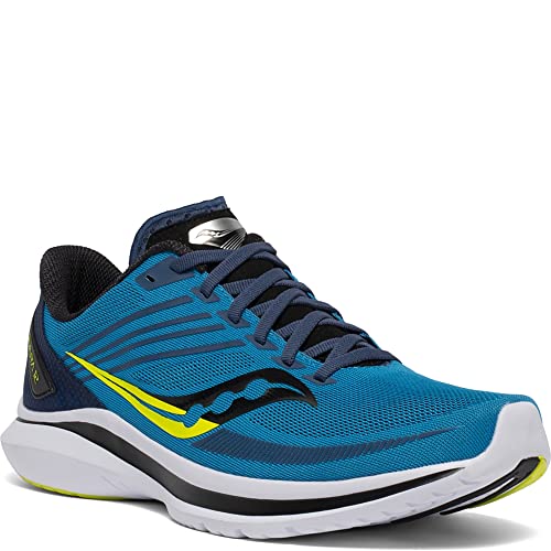 Saucony Kinvara 12 - Men's Blue/Citrus Shoe Deals Outlet