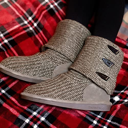 BEARPAW Knit Tall Boots - Women's Gray Shoe Deals Outlet
