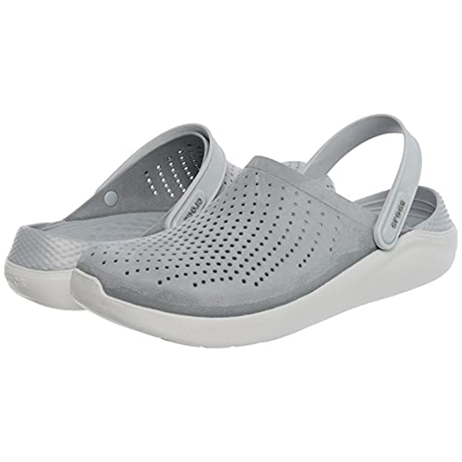 Crocs LiteRide Clog - Unisex Smoke/Pearl White Shoe Deals Outlet