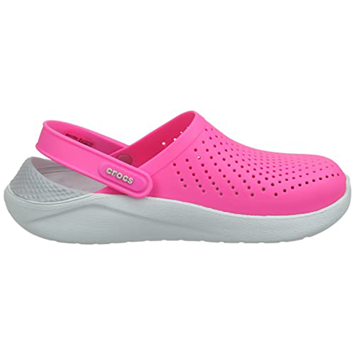 Crocs LiteRide Clog - Unisex Electric Pink/Almost White Shoe Deals Outlet
