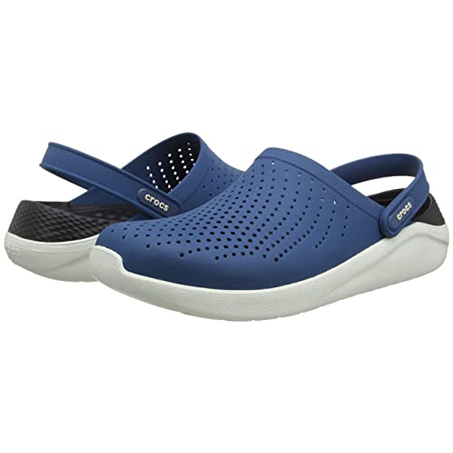 Crocs LiteRide Clog - Unisex Vivid Blue Almost White Shoe Deals Outlet