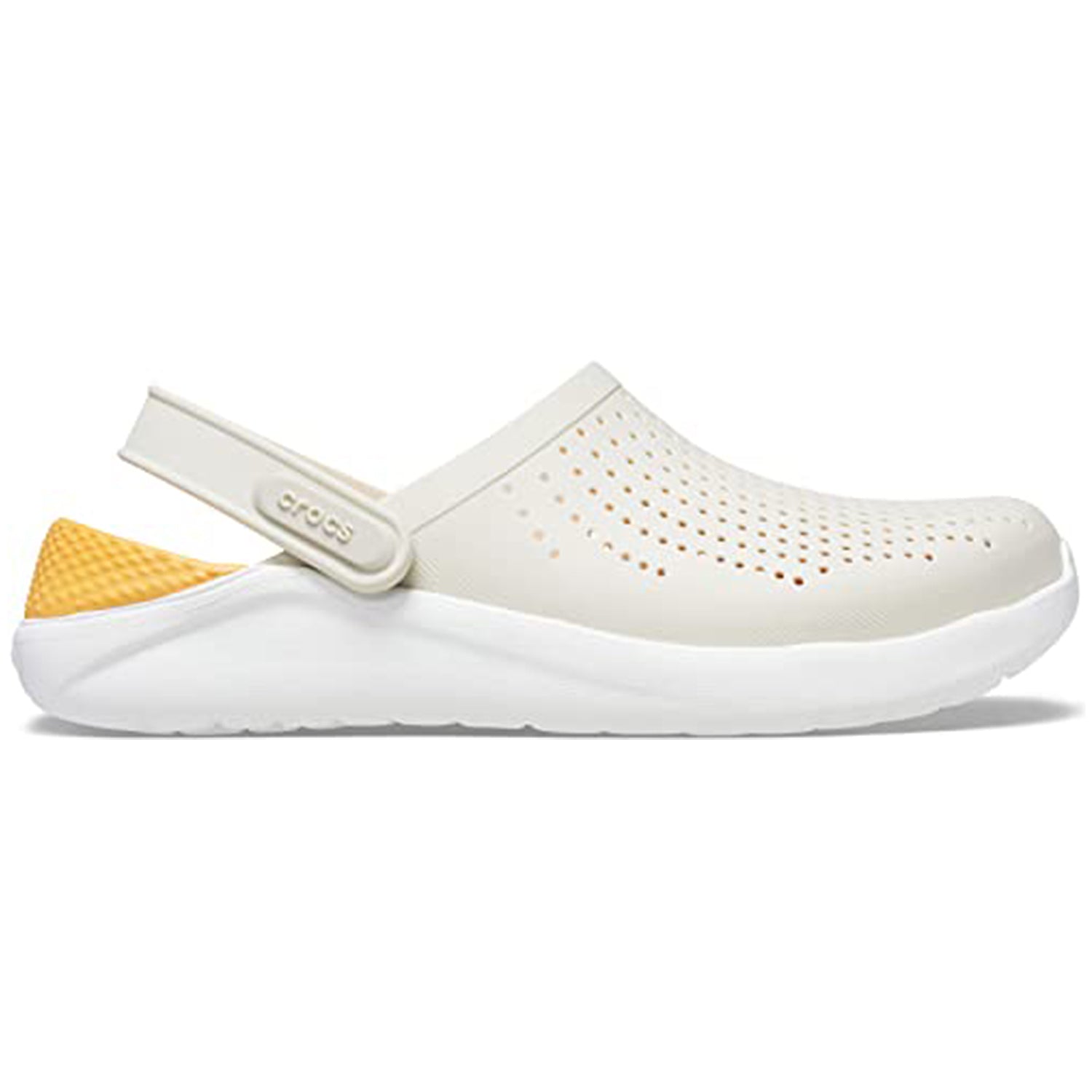 Crocs LiteRide Clog - Unisex Stucco/Orange Sorbet Shoe Deals Outlet