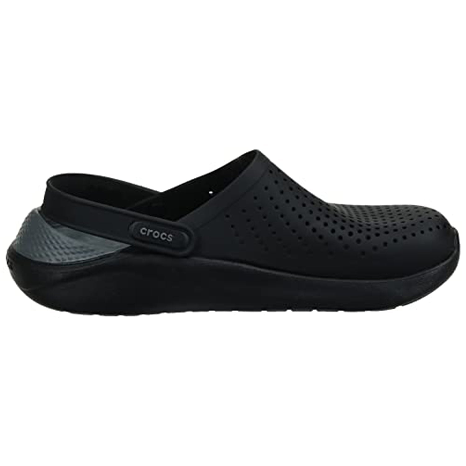 Crocs LiteRide Clog - Unisex Black/Slate Grey Shoe Deals Outlet