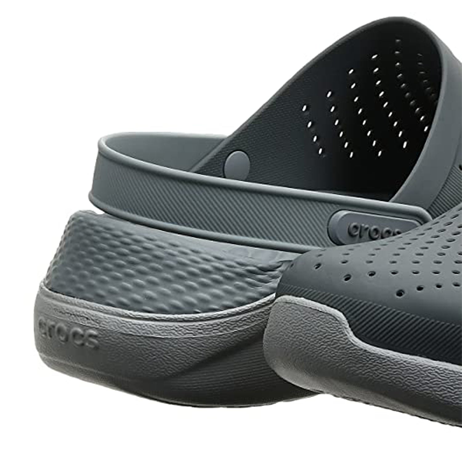 Crocs LiteRide Clog - Unisex Smoke/Pearl White Shoe Deals Outlet