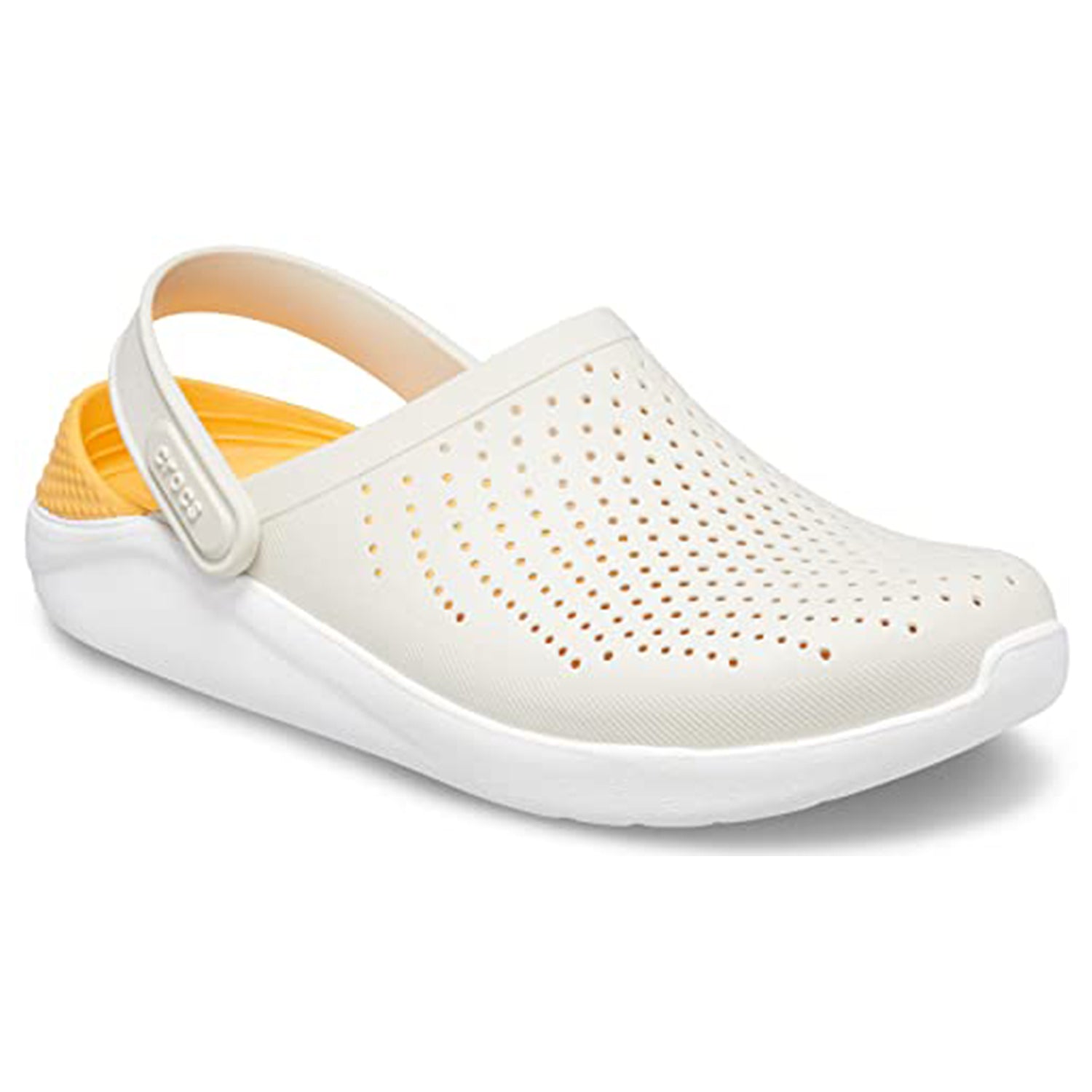 Crocs LiteRide Clog - Unisex Stucco/Orange Sorbet Shoe Deals Outlet