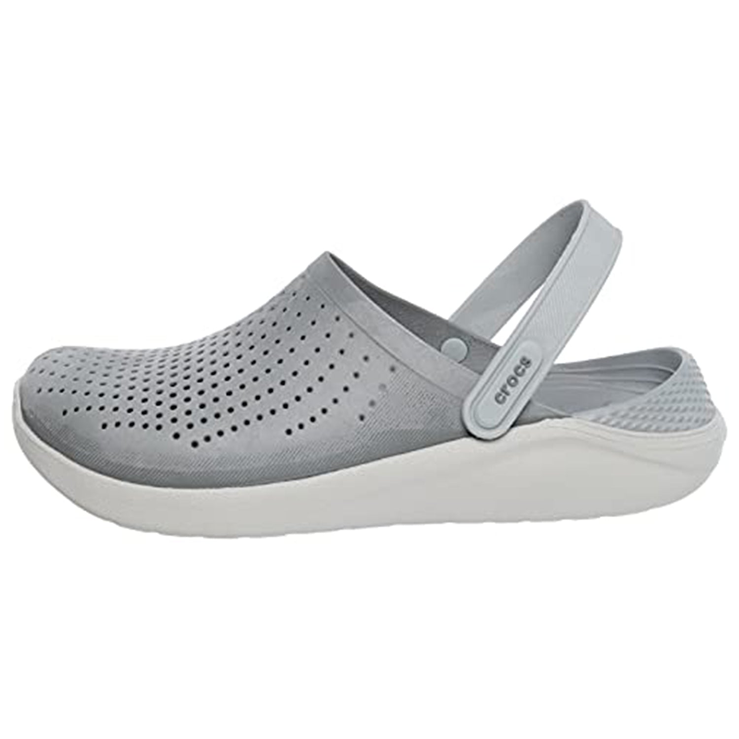 Crocs LiteRide Clog - Unisex Smoke/Pearl White Shoe Deals Outlet