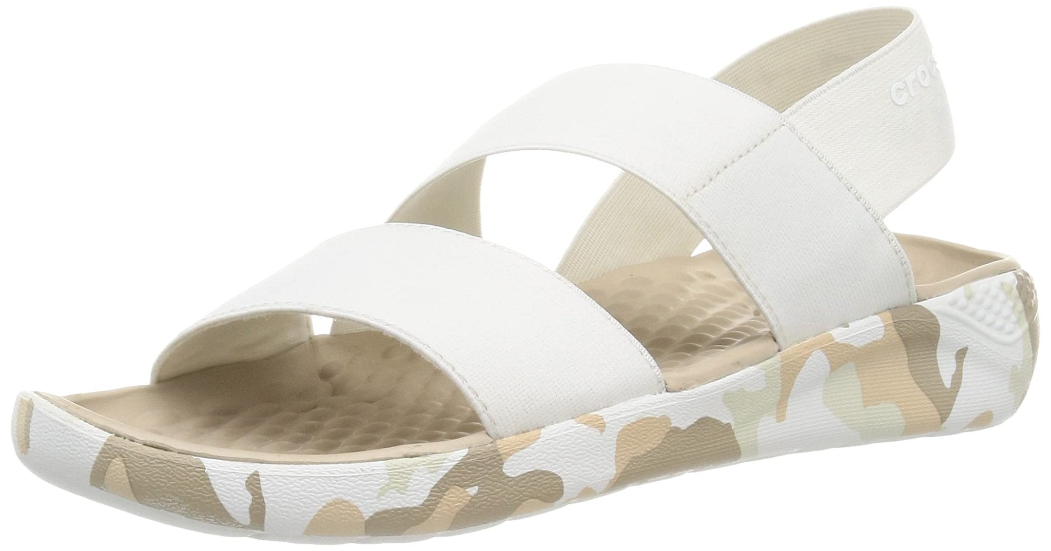 Crocs LiteRide Stretch Sandal - Women's Almost White Shoe Deals Outlet