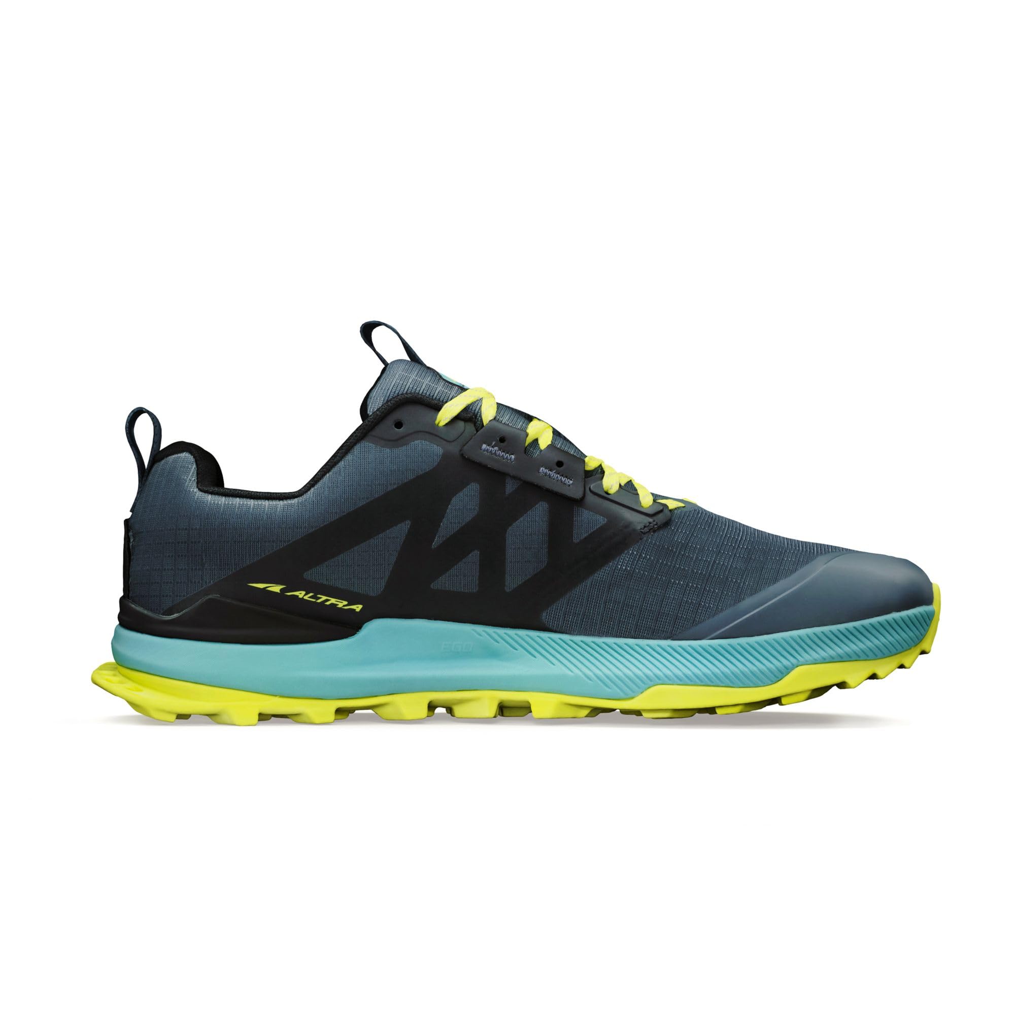 Altra Lone Peak 8 - Men's BLACK/GREEN Shoe Deals Outlet