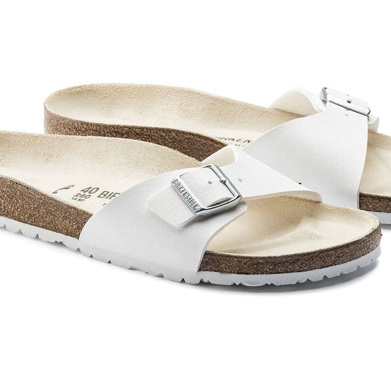 Birkenstock Madrid Birko - Flor - Unisex White Shoe Deals Outlet