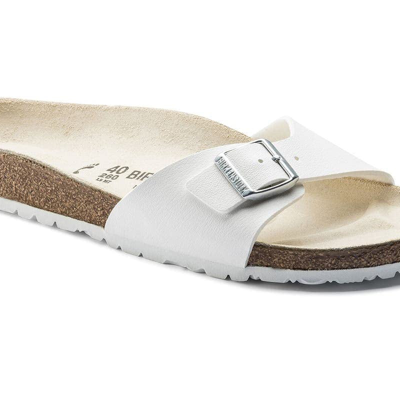 Birkenstock Madrid Birko - Flor - Unisex White Shoe Deals Outlet