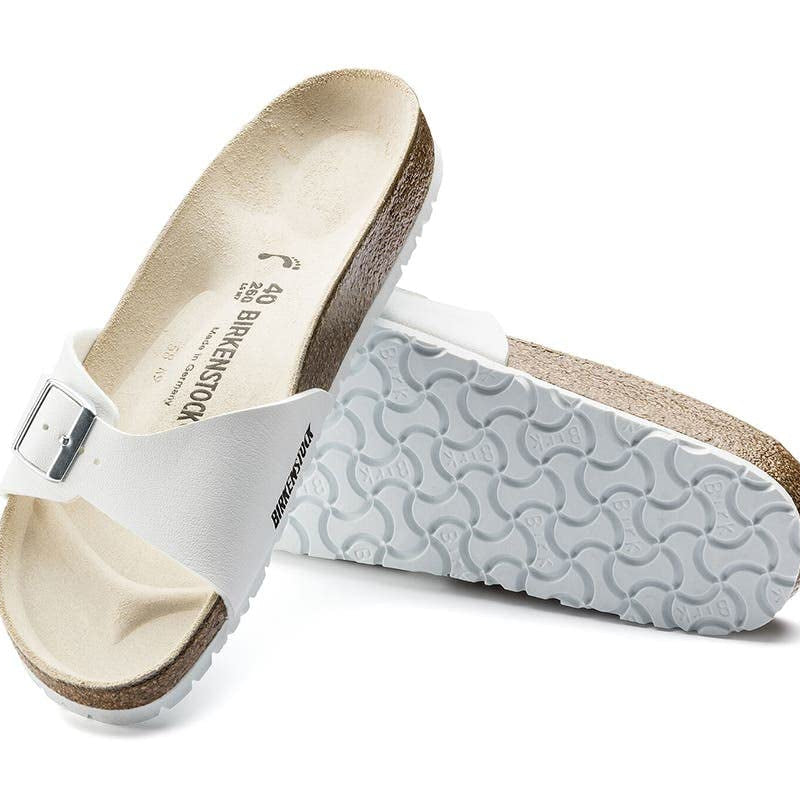 Birkenstock Madrid Birko - Flor - Unisex White Shoe Deals Outlet