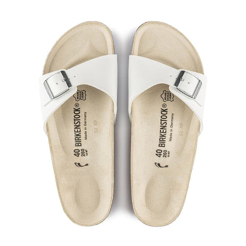 Birkenstock Madrid Birko - Flor - Unisex White Shoe Deals Outlet