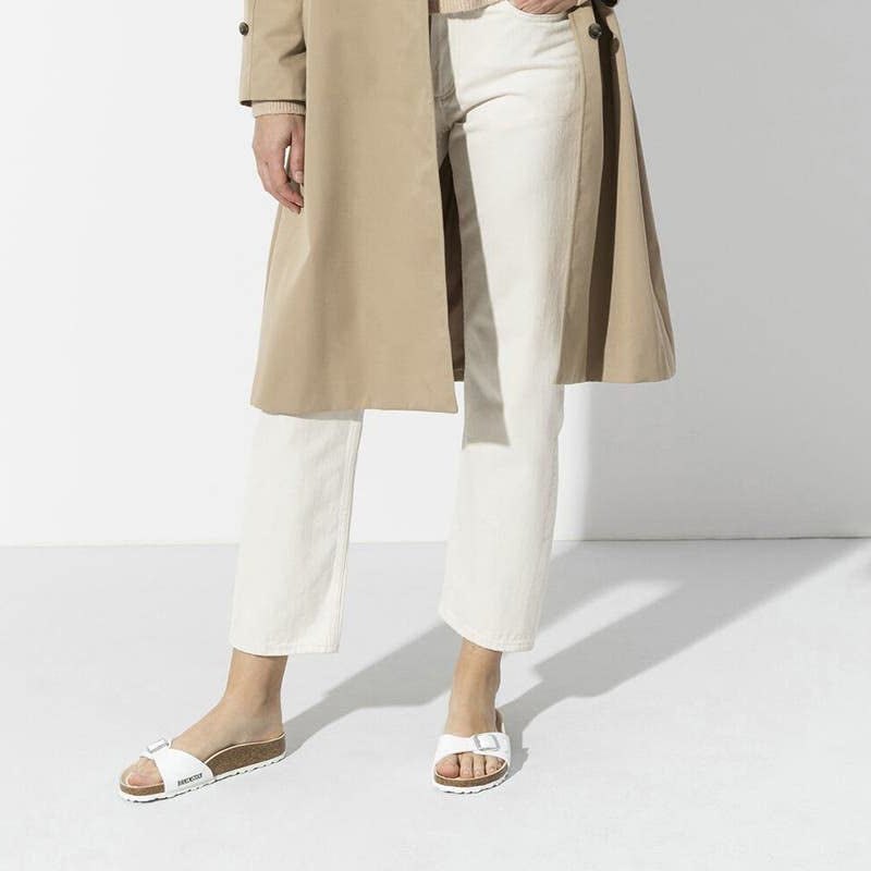 Birkenstock Madrid Birko - Flor - Unisex White Shoe Deals Outlet
