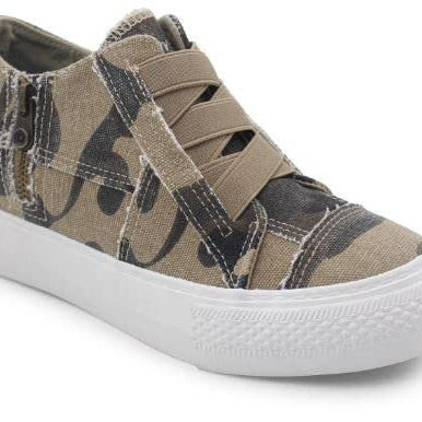 Blowfish Malibu Mamba - Women's Grey Camoflage Canvas Shoe Deals Outlet