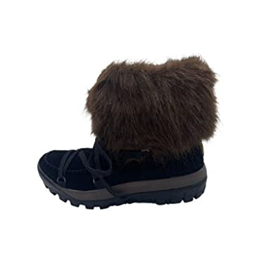 BEARPAW Marilyn Boots - Women's Black/Brown Shoe Deals Outlet
