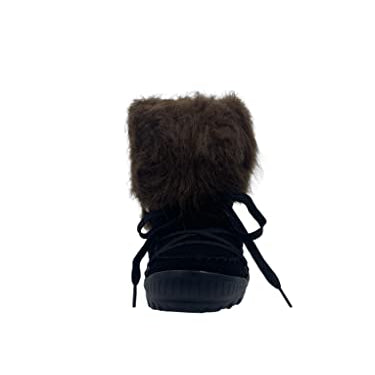 BEARPAW Marilyn Boots - Women's Black/Brown Shoe Deals Outlet