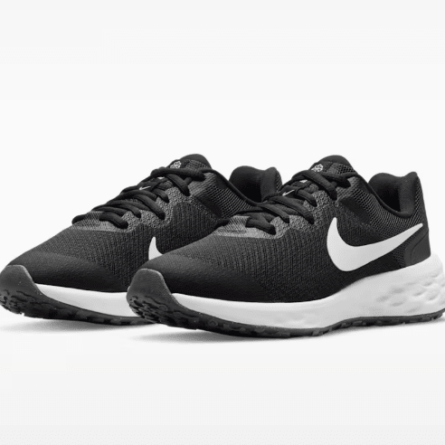Nike Revolution 6 NN GS Black / White / Dark Smoke Grey 6.5 195244180608 Shoe Deals Outlet
