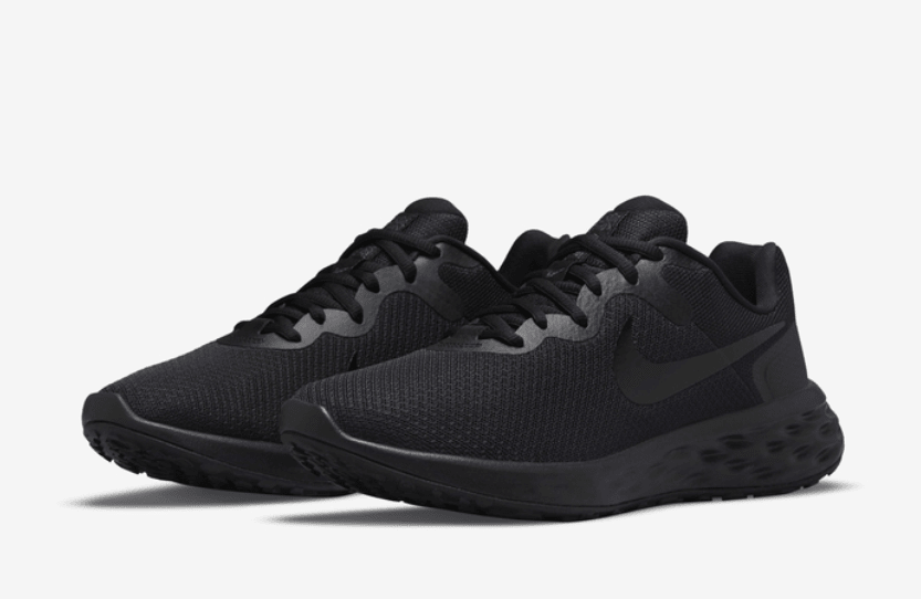Nike Running Shoes Revolution 6 Black / Black / Dark Smoke Grey 8 M 195242835944 Shoe Deals Outlet