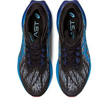 ASICS Novablast 3 - Men's Black/Island Blue Shoe Deals Outlet
