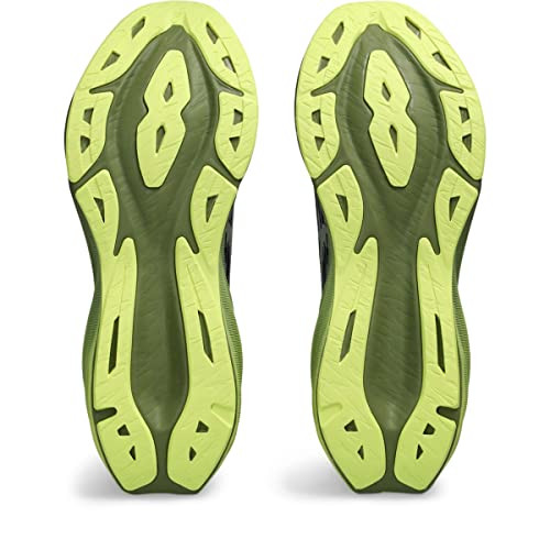 ASICS Novablast 3 - Men's Black/Dried Leaf Green Shoe Deals Outlet